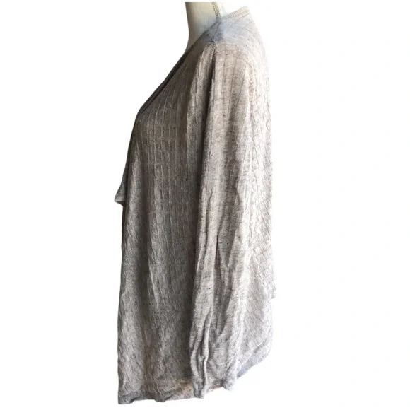 Eileen Fisher Waterfall Cardigan Linen Neutral Large - Picture 4 of 9